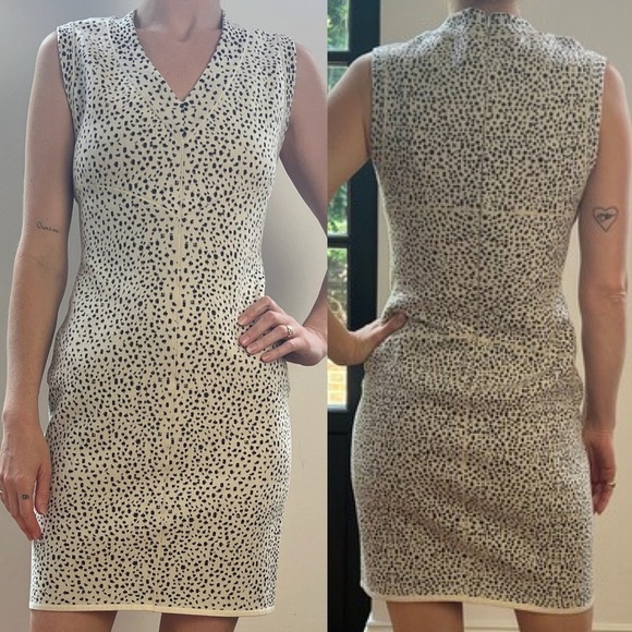 ALAÏA Bodycon Sleeveless Dress Snow Leopard - Picture 9 of 9